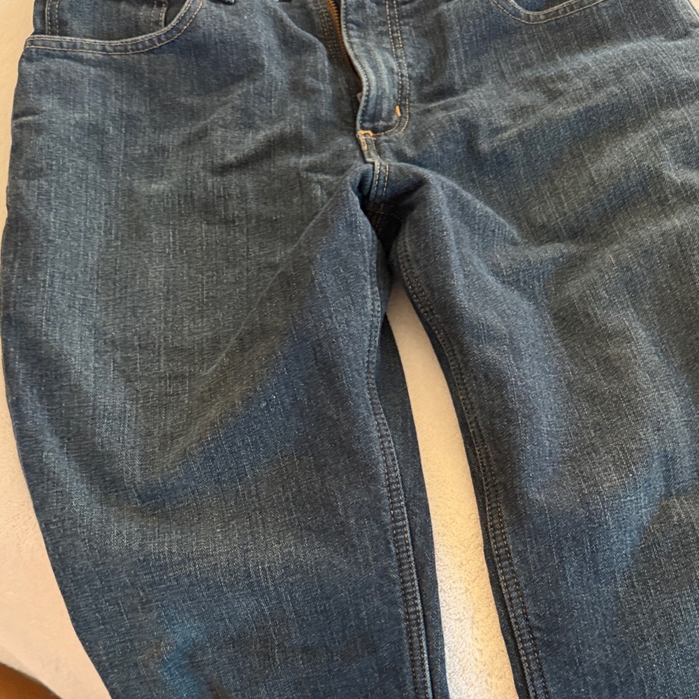 Carhartt Men's fleece lined Relaxed Dark Blue Denim Jeans